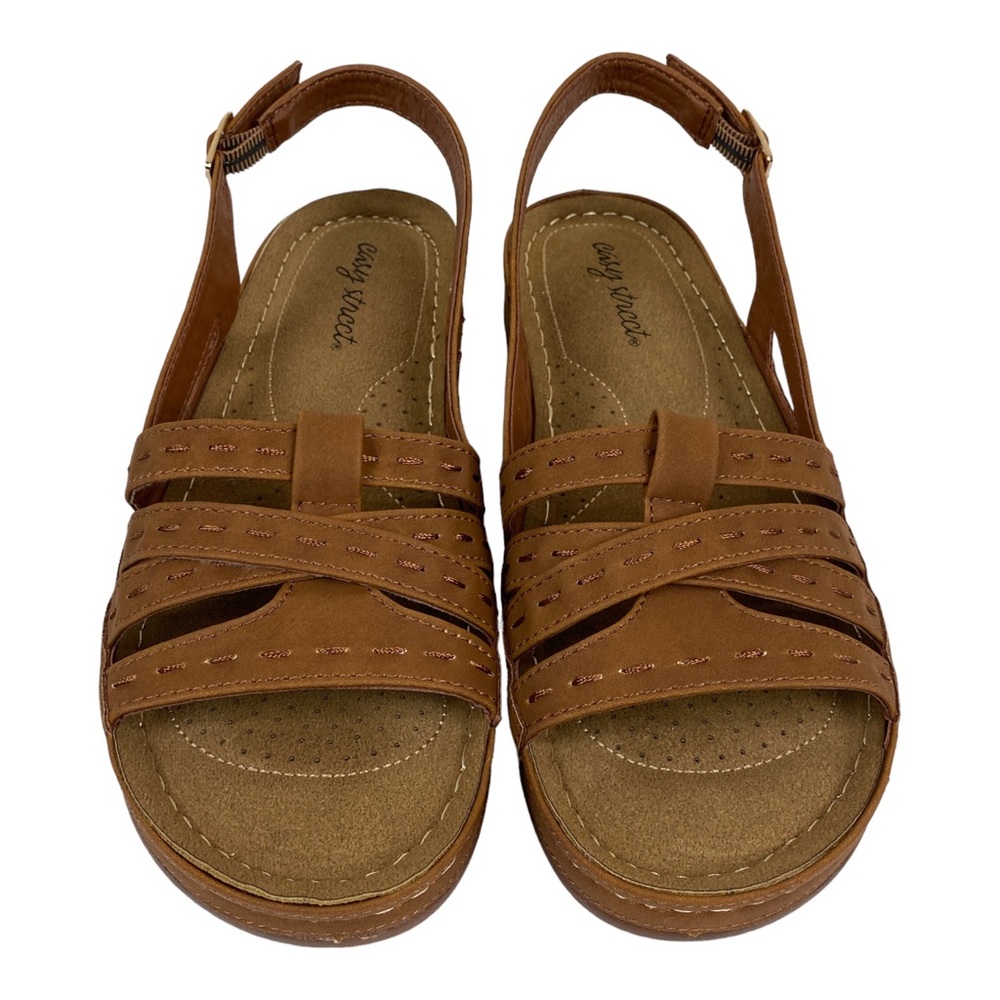 Easy Street Kehlani Tan Slingback Sandals Size 9